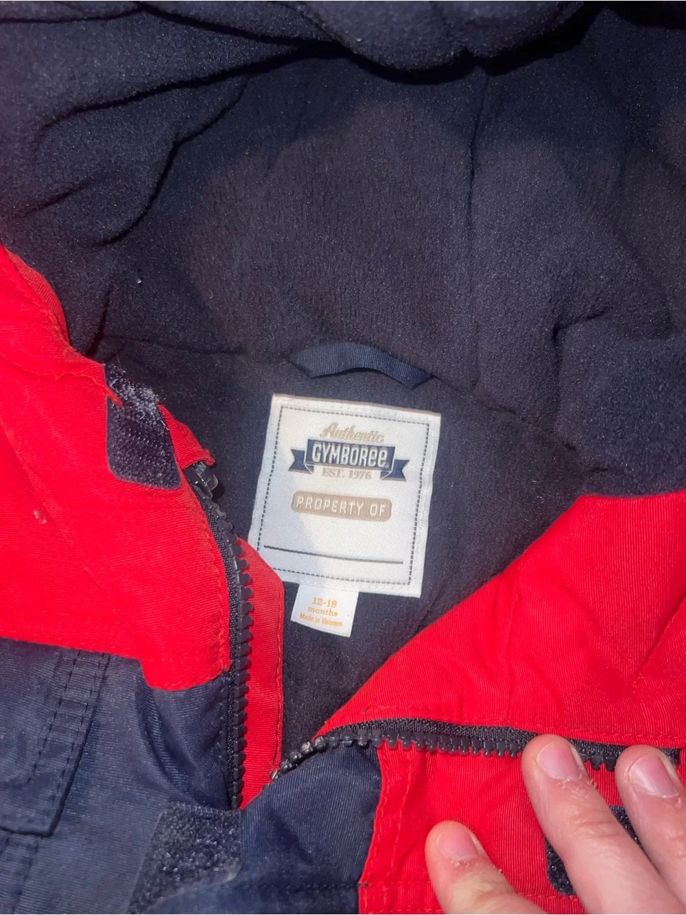 Gymboree Red and Black Hooded Puffer Coat